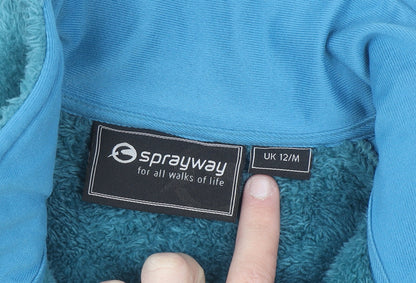 Sprayway Women's Blue Full Zip Fleece Jacket UK 12 M Polyester
