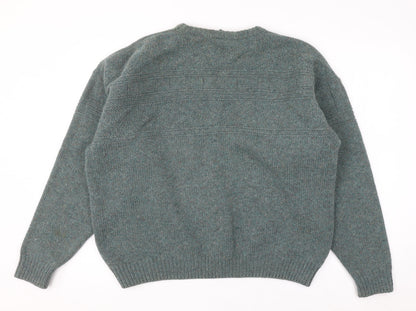 Gaeltarra Ireland Men's Green Wool Pullover Jumper XL