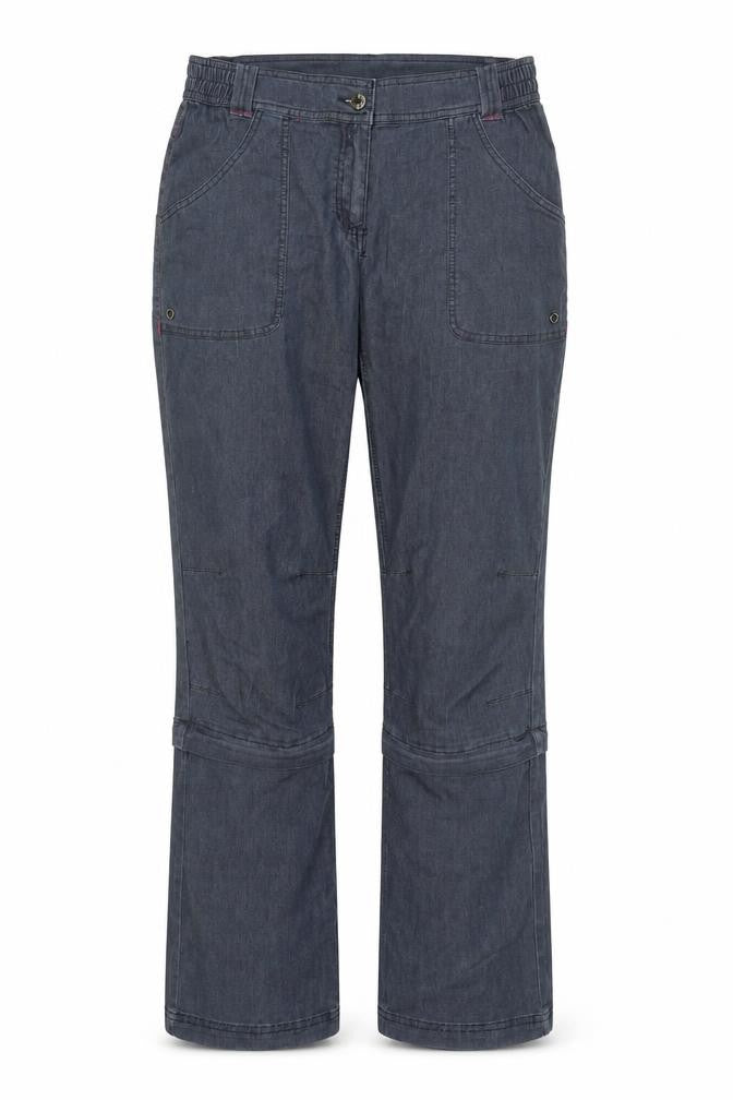 Crivit Women's Blue Cargo Trousers Size 16 Stretch Cotton Blend Outdoor
