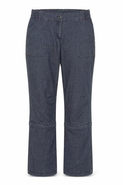 Crivit Women's Blue Cargo Trousers Size 16 Stretch Cotton Blend Outdoor