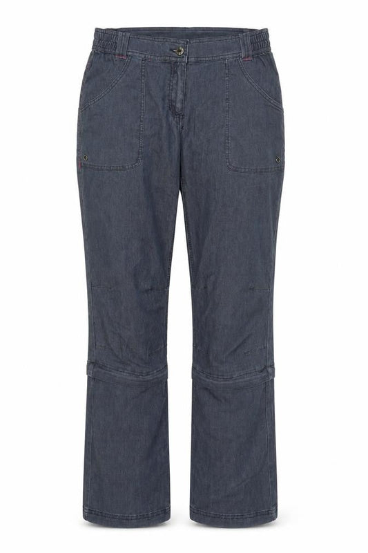 Crivit Women's Blue Cargo Trousers Size 16 Stretch Cotton Blend Outdoor