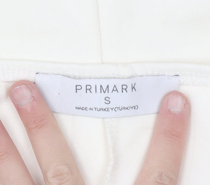 Primark Women Ivory Sleeveless Button Blouse Size S