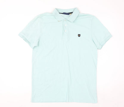 XV Kings Mens Blue Cotton Short Sleeve Polo Shirt Size M