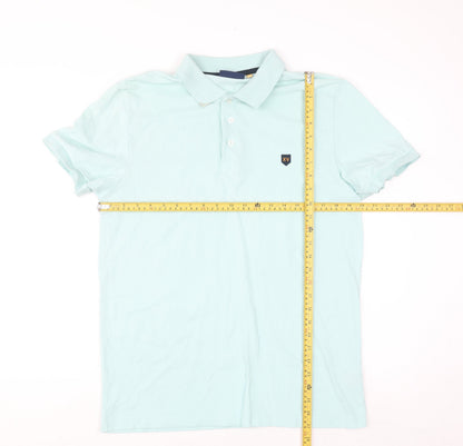 XV Kings Mens Blue Cotton Short Sleeve Polo Shirt Size M
