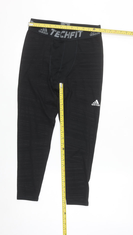 Adidas Men's Black Techfit Compression Leggings L