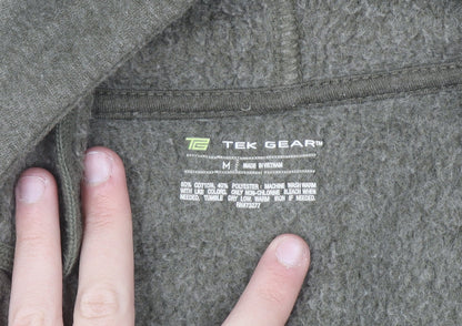 Tek Gear Men's Green Full Zip Fleece Hoodie Size M