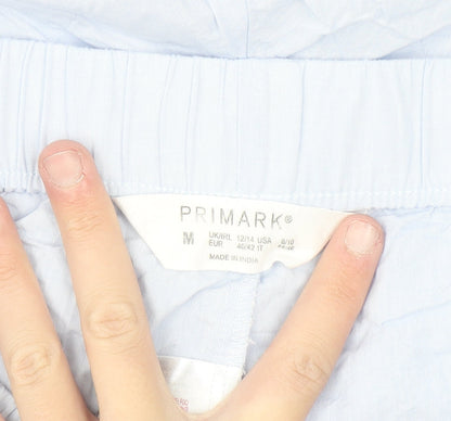 Primark Women Light Blue Cotton Casual Shorts UK 12/14 Medium