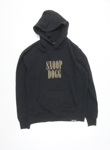Snoop Dogg Men's Black Pullover Hoodie Small Graphic Print Fleece
