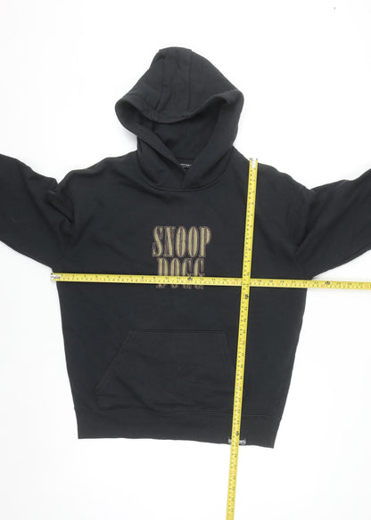 Snoop Dogg Men's Black Pullover Hoodie Small Graphic Print Fleece