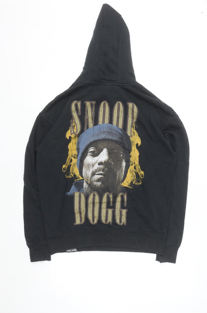 Snoop Dogg Men's Black Pullover Hoodie Small Graphic Print Fleece