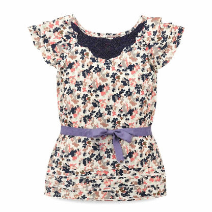 A|wear Women's Multicoloured Floral Beaded Tunic Blouse Size 8