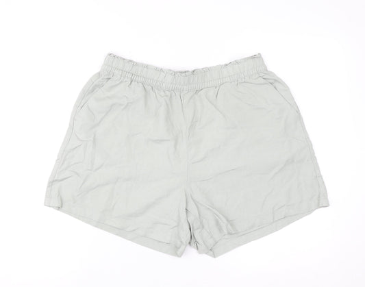 Dunnes Stores Women’s Beige Linen Blend Pull-On Casual Shorts Size 12