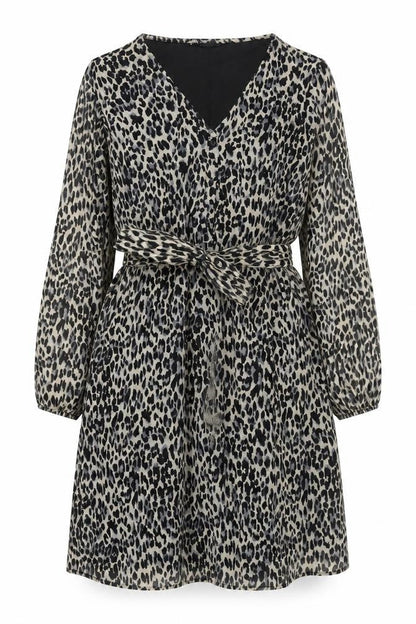 Only Women’s Multicoloured XL Leopard Print V-Neck Wrap Dress