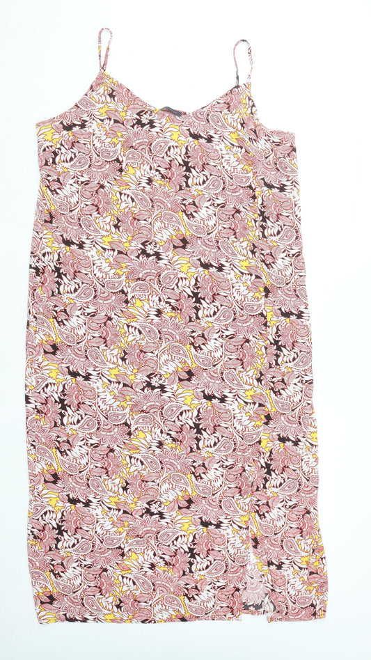 Marks and Spencer Women's Multicoloured Paisley Slip Dress Size 20