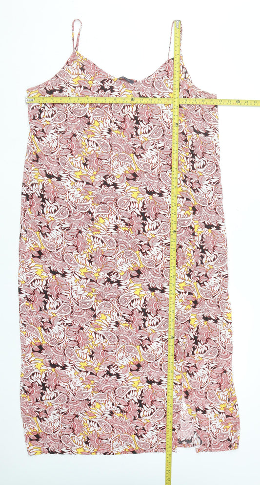 Marks and Spencer Women's Multicoloured Paisley Slip Dress Size 20