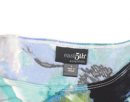 East 5th Essentials Women's Multicoloured Floral Short Sleeve T-Shirt L