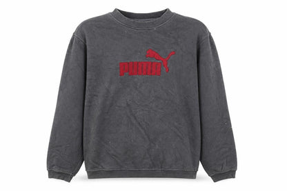 Puma Men’s Grey XL Crew Neck Pullover Sweatshirt Logo Fleece