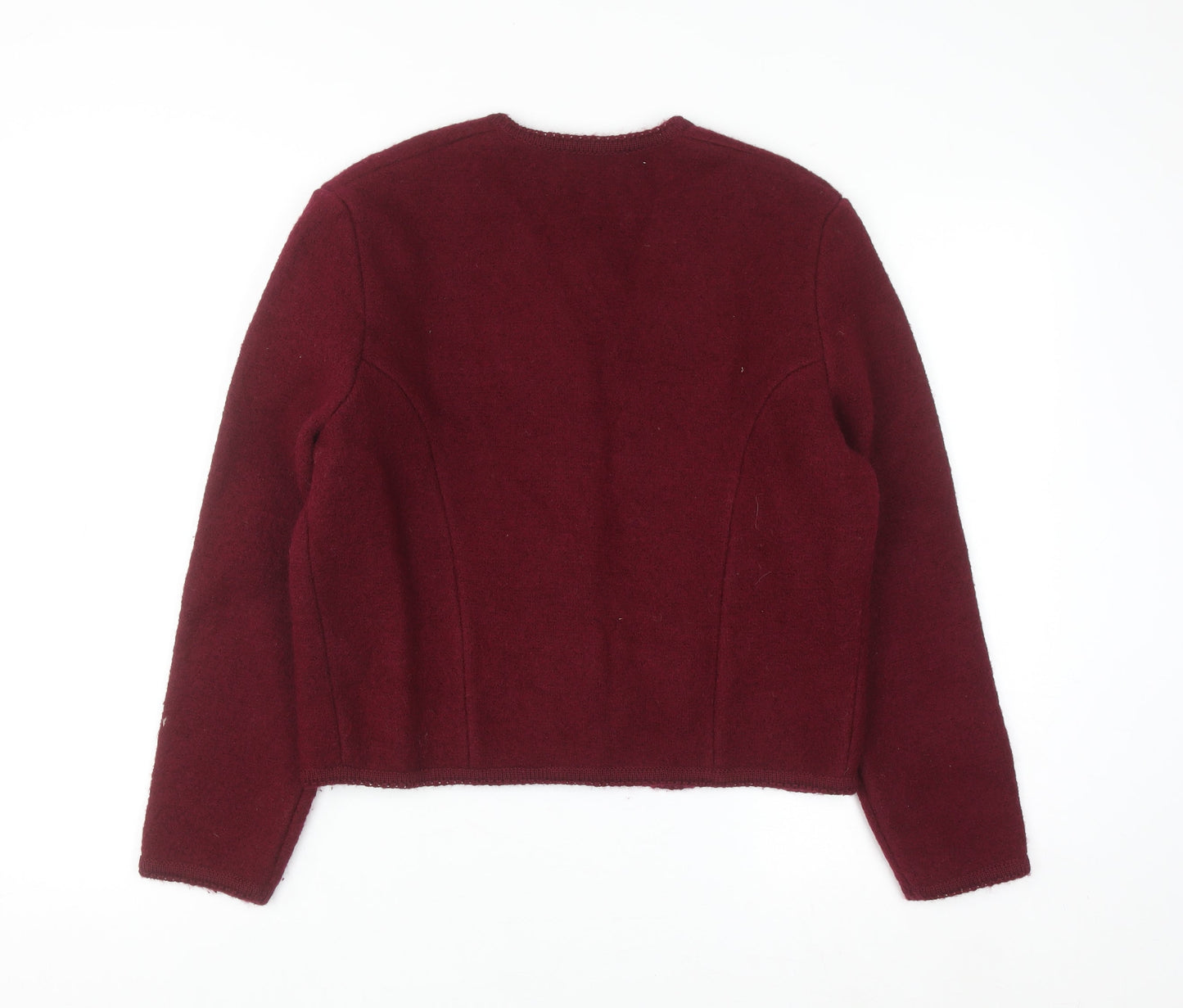 English Sports Shops Women's Red Wool Cardigan Size 12