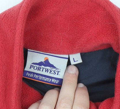 Portwest Men's Red Fleece Bodywarmer Waistcoat Size L