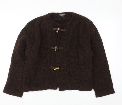 The J. Peterman Company Women's Brown Wool Cardigan L