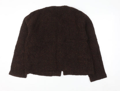 The J. Peterman Company Women's Brown Wool Cardigan L