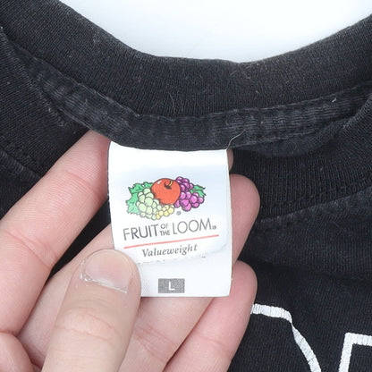 Fruit of the Loom Women's Black Music Tour T-Shirt Size L