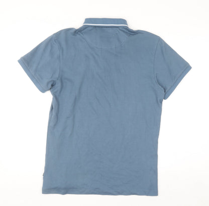 XV Kings Men's Blue Slim Fit Cotton Polo Shirt M