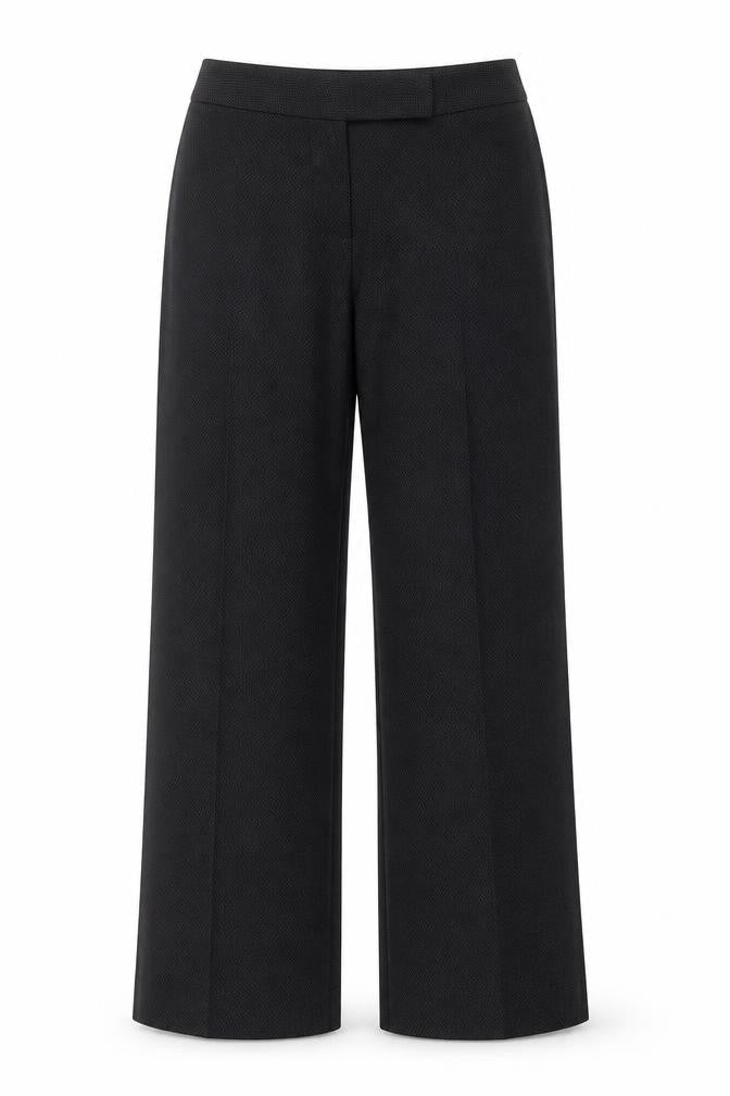 Dunnes Stores Womens Black Straight Leg Trousers Size 10 Regular Fit