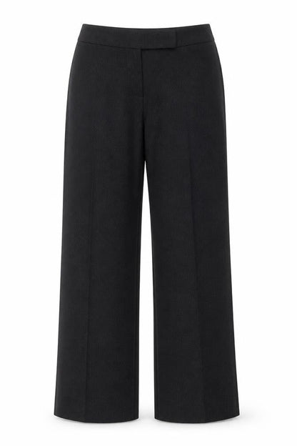 Dunnes Stores Womens Black Straight Leg Trousers Size 10 Regular Fit