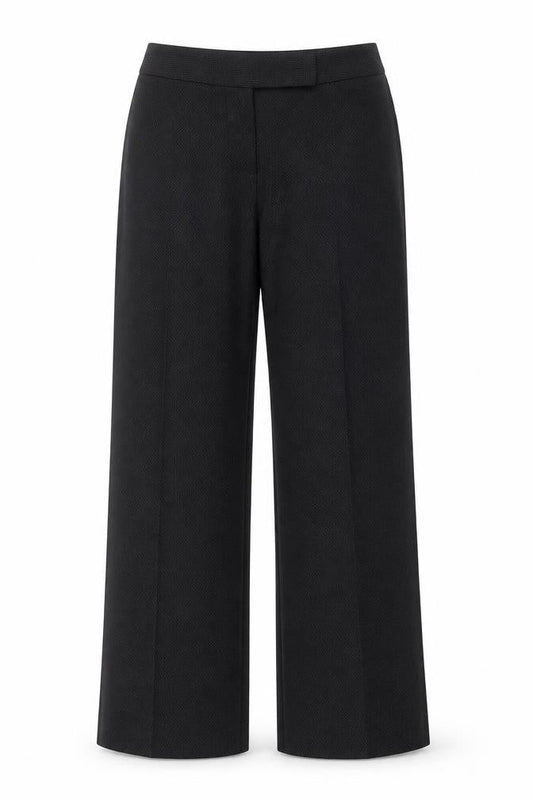 Dunnes Stores Womens Black Straight Leg Trousers Size 10 Regular Fit
