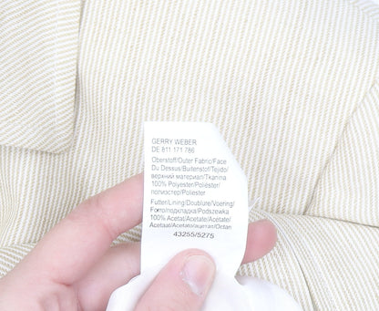 Gerry Weber Women's Beige Classic Suit Jacket Size 16 Polyester Lined