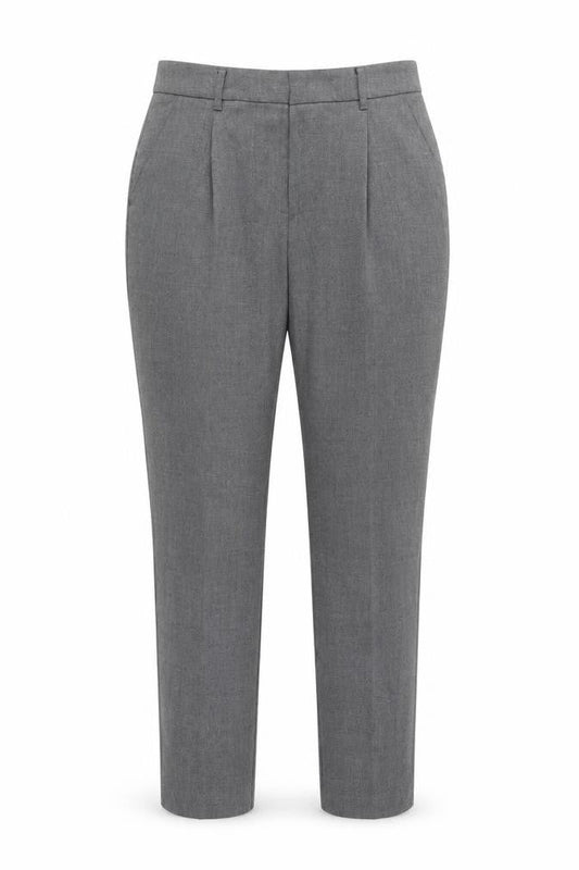 F&F Women's Grey Pleated Straight Leg Trousers UK 10
