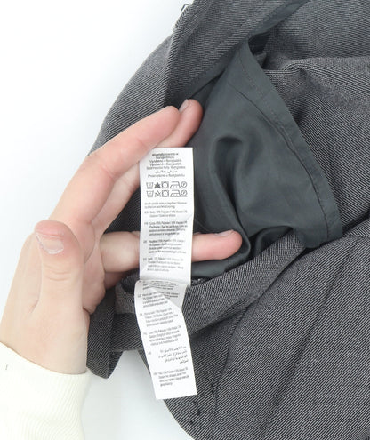 F&F Women's Grey Pleated Straight Leg Trousers UK 10
