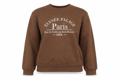 Dunnes Women Brown Élysée Palace Paris Pullover Sweatshirt XS