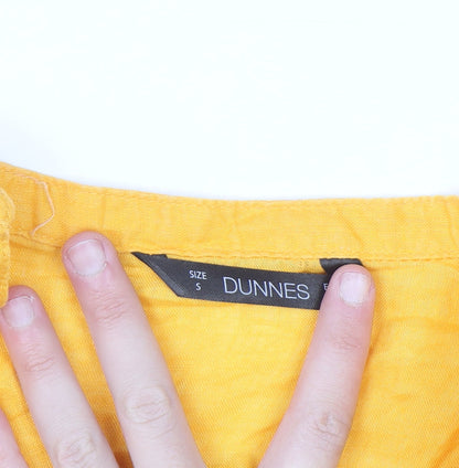Dunnes Women’s Orange Linen Button-Up Shirt Size S