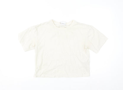 Gym+Coffee Women's Beige XS Relaxed Cotton T-Shirt