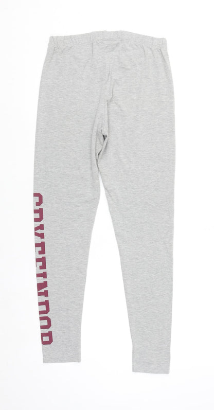 Harry Potter Gryffindor Grey Womens Leggings Size 12 Elastic Waist
