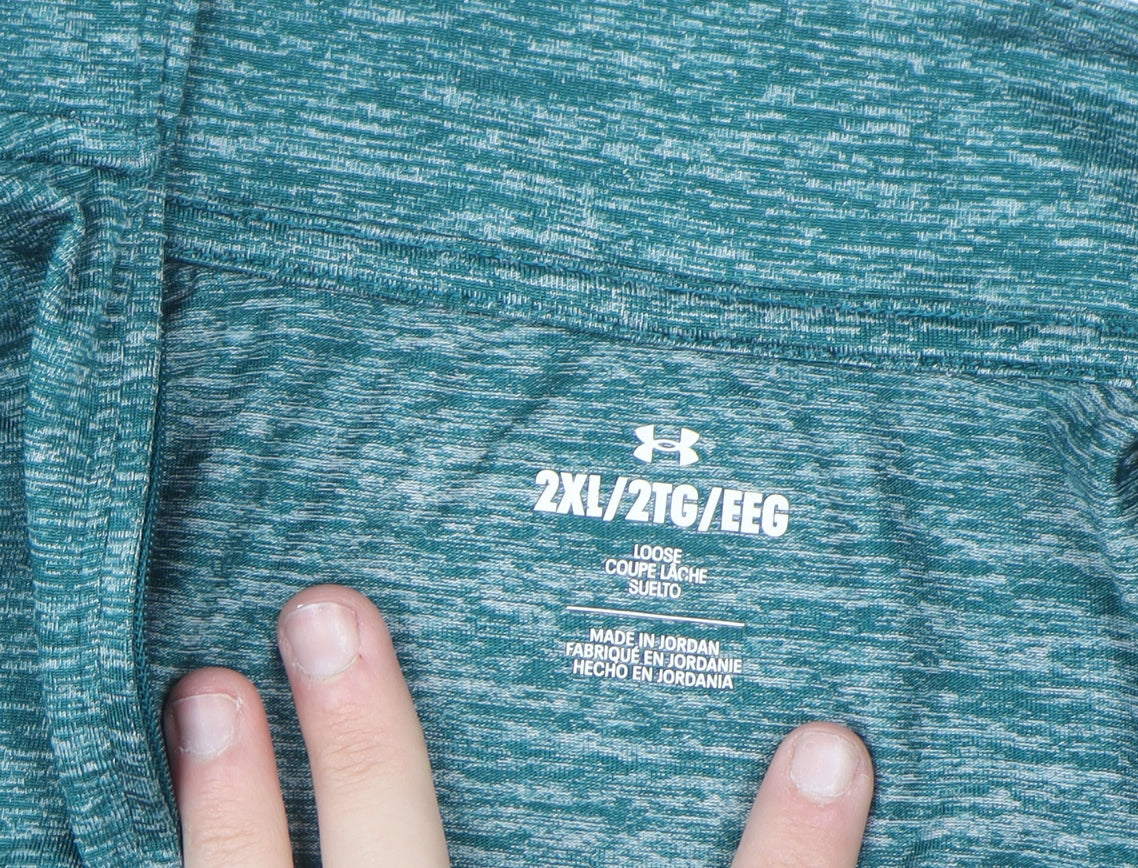 Under Armour Men's Green 2XL 1/4 Zip Pullover Sweatshirt