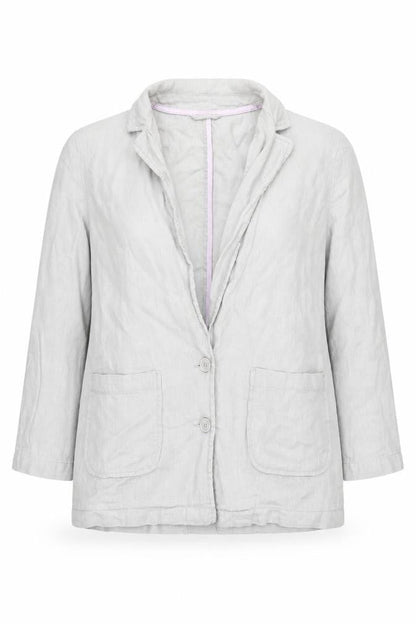 Topshop Women’s Grey Linen Blazer Jacket Size 14