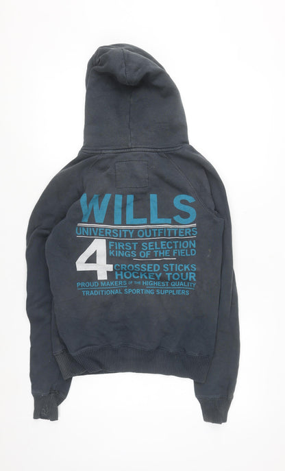 Jack Wills Women's Navy Blue Pullover Hoodie Size 8 Cotton Blend