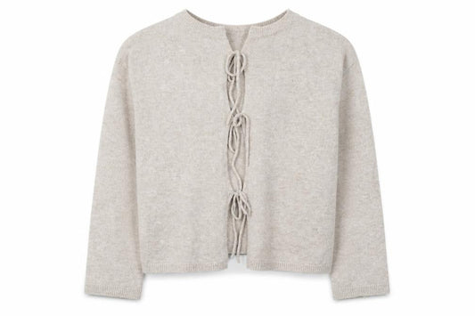 Noisy May Women Beige Knit Reversible Tie Cardigan Size S