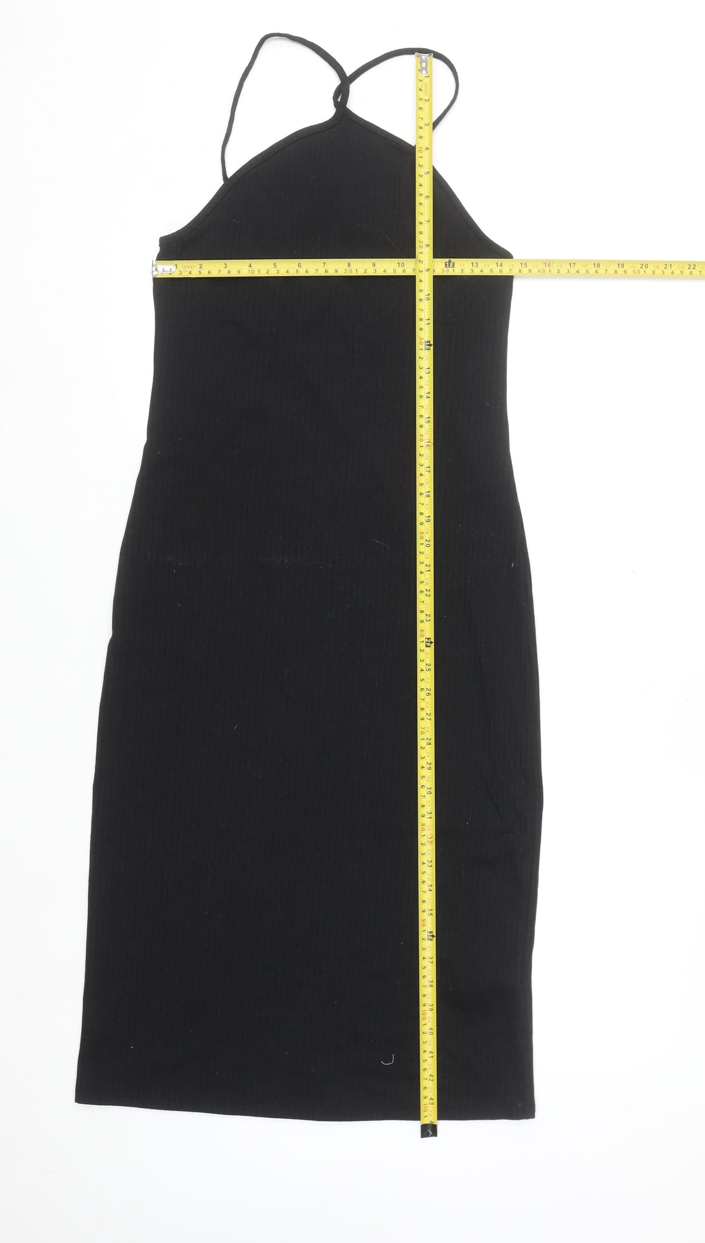 Primark Women’s Black Midi Bodycon Sleeveless Stretch Dress Size S