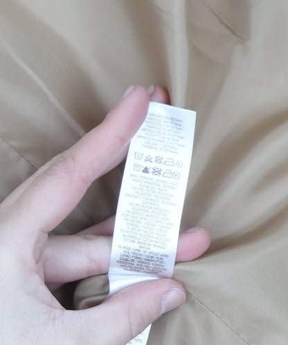 Primark Women’s Beige Wool Blend Mid-Length Overcoat UK 14