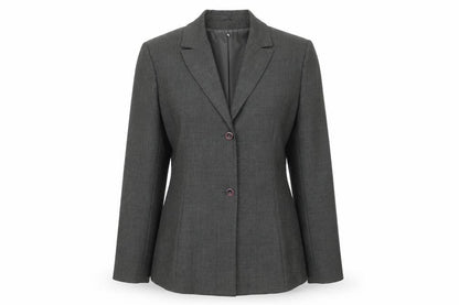 St. Bernard Women’s Grey Two-Button Suit Jacket Size 14 Classic Fit