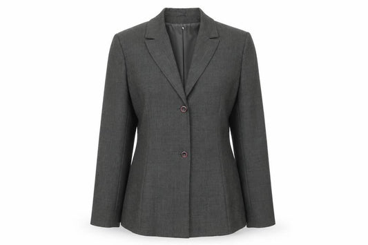 St. Bernard Women’s Grey Two-Button Suit Jacket Size 14 Classic Fit
