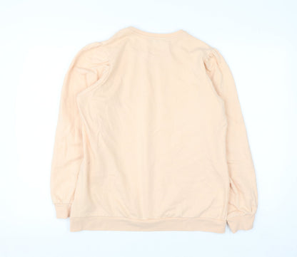 Avenue Women Peach Pullover Sweatshirt Size 12-14 Cotton Blend