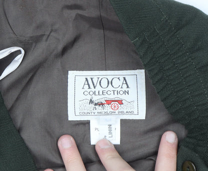 Avoca Women Green Wool Pencil Skirt M Knee Length Workwear