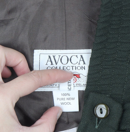 Avoca Women Green Wool Pencil Skirt M Knee Length Workwear
