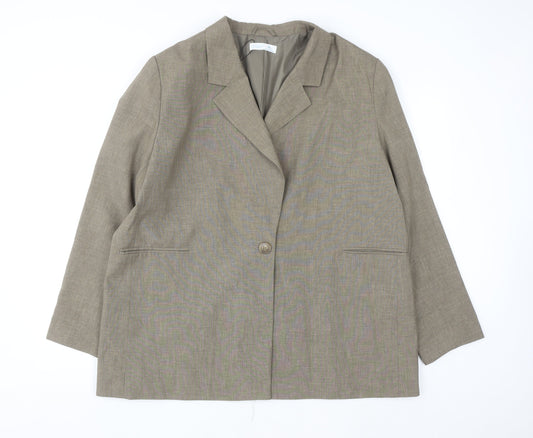 Primark Cares Women’s Beige Single Breasted Blazer XL Polyester