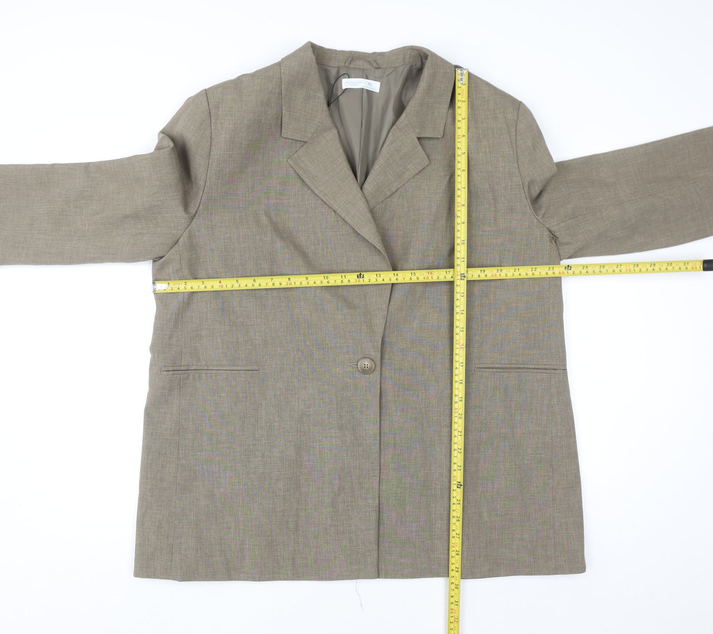 Primark Cares Women’s Beige Single Breasted Blazer XL Polyester